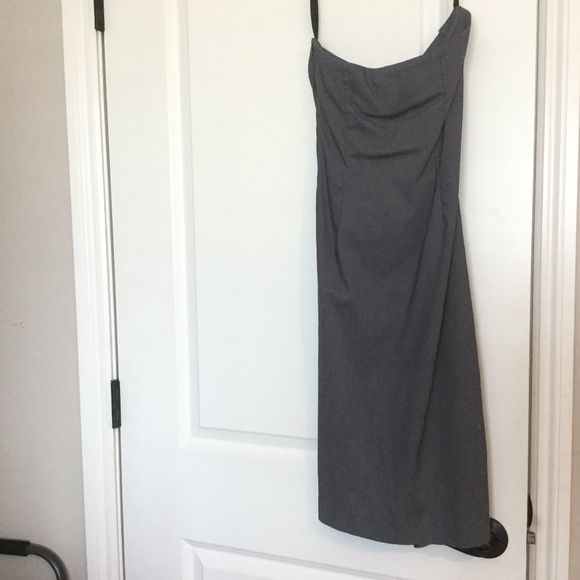 Strapless sheath dress gray size 3/4 - Picture 1 of 2